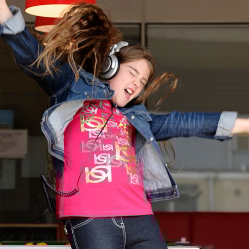 Young girl dancing